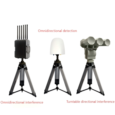 10 km Passieve richtingsbepaling Multi-band onderdrukking Anti-drone systeem Web App Centrale besturing